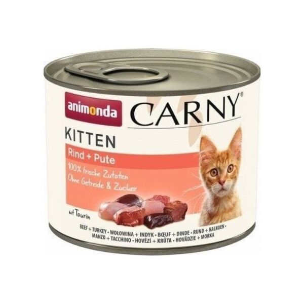 Animonda ANIMONDA Carny Kitten smak: wołowina,indyk 200g