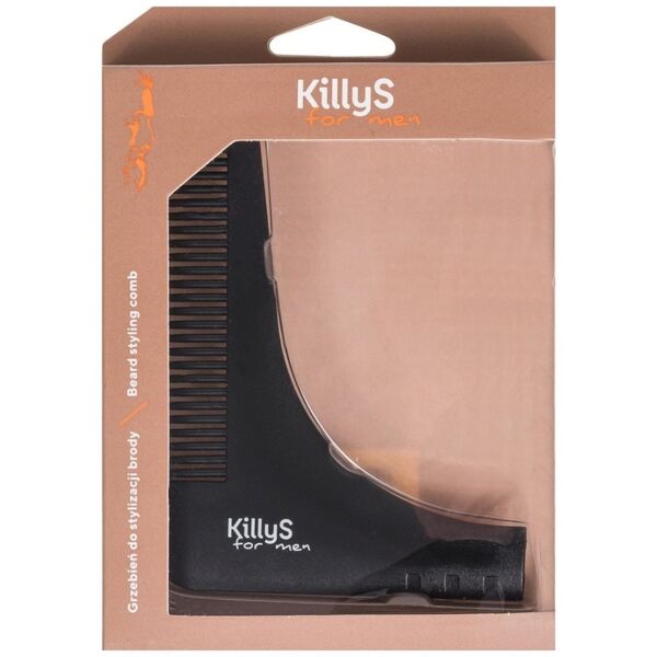 KILLYS_For Men Beard Styling Comb drewniany grzebień do stylizacji brody