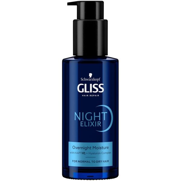 GLISS_Night Elixir Moisture nawilżająca kuracja na noc bez spłukiwania do włosów normalnych i suchych 100ml