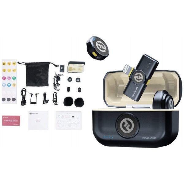 Mikrofon Hollyland Hollyland Lark M2 Lightning - Lavalier Lightning Plug (Duo Shine Charcoal)