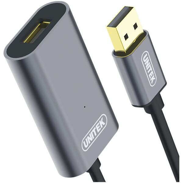 Kabel USB Unitek USB-A - USB-A 20 m Czarny (Y-274)