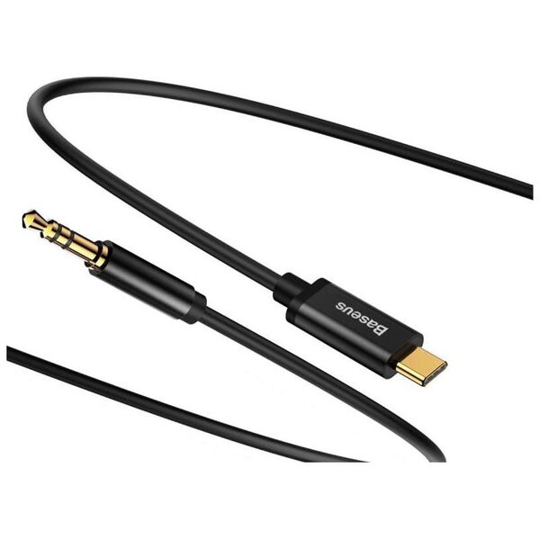Kabel USB Baseus USB-C - mini Jack 3.5 mm 1.2 m Czarny (30476-uniw)