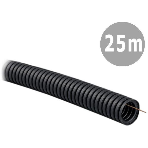 Tadpol TADPOL Rura elektroinstalacyjna 16/11mm peszel karbowany czarny z pilotem RKGSP 750N 25mb