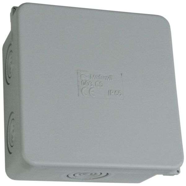 Marlanvil Puszka natynkowa wym/wew 80x80x40 mm 6+2 membrany IP65 003.CS M-L 0943