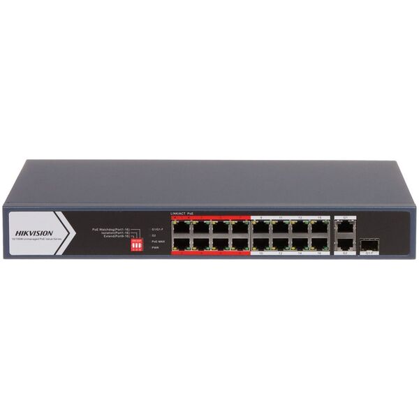 Hikvision SWITCH POE DS-3E0318P-E/M(C) 16-PORTOWY SFP Hikvision
