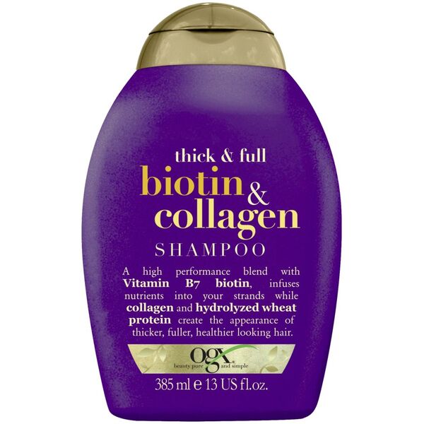 Organix Cosmetix Biotin & Collagen Shampoo szampon z biotyną i kolagenem dodający włosom objętości 385ml