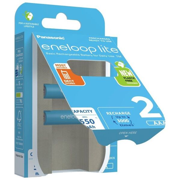 Panasonic Akumulator Lite AAA / R03 550mAh 2 szt.