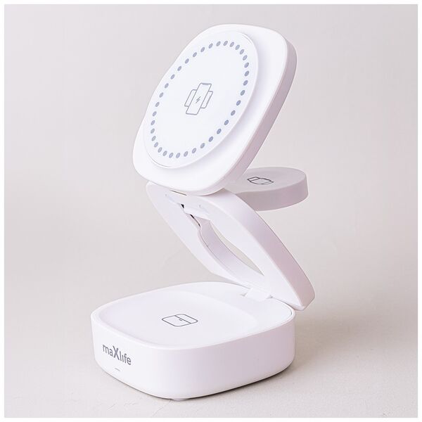 Maxlife MXWC-06 magnetic wireless charger 15W white 3in1 5907457780149