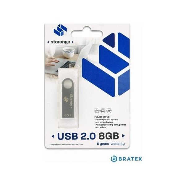 Pendrive Storange Storange pamiÄÄ 8 GB | Slim | USB 2.0 | grafit