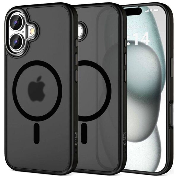 Case IPHONE 16 Tech-Protect MagEdge MagSafe Matte GunMetal black 5906302311170