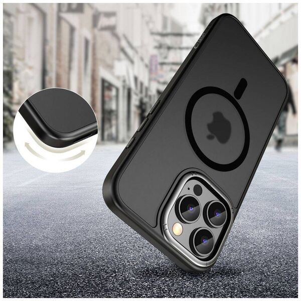Case IPHONE 16 PRO Tech-Protect MagEdge MagSafe Matte GunMetal black 5906302311194