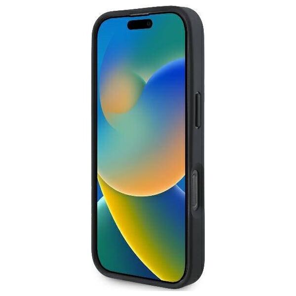 Original Case IPHONE 16 PRO BMW Hardcase Signature Leather Half Textured & Circle MagSafe (BMHMP16L23RTPK) black 3666339323424