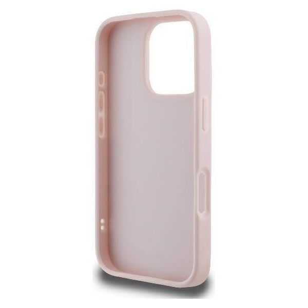 Original Case IPHONE 16 PRO Guess Hardcase Quilted Metal Logo (GUHCP16LPSQSQSP) pink 3666339345105