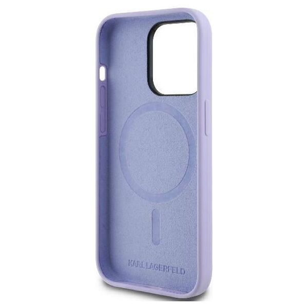 Original Case IPHONE 14 PRO MAX Karl Lagerfeld Hardcase Silicone KC Heads Ring MagSafe (KLHMP14XSCMKCRHU) purple 3666339254315