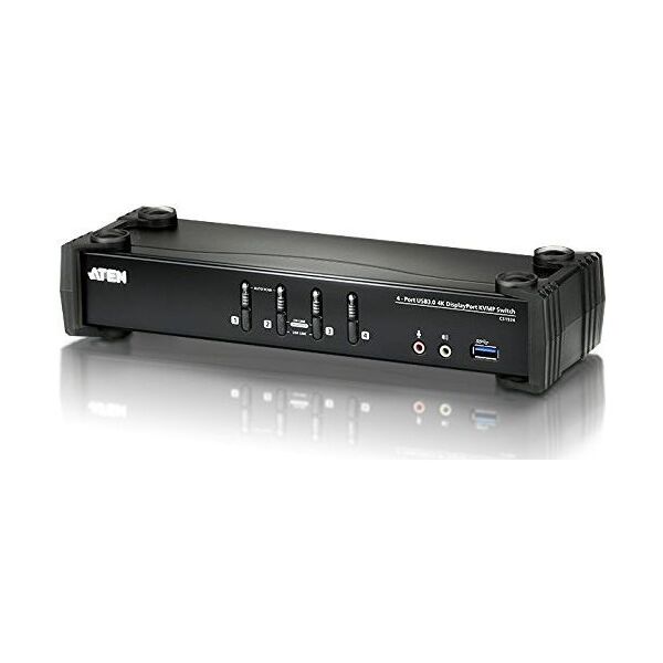 Przełącznik Aten ATEN PRZEŁĄCZNIK KVM CS1924-AT-G 4-PORTOWY USB 3.0 4K DISPLAYPORT (CS1924-AT-G) - KVVATEPRZ0008