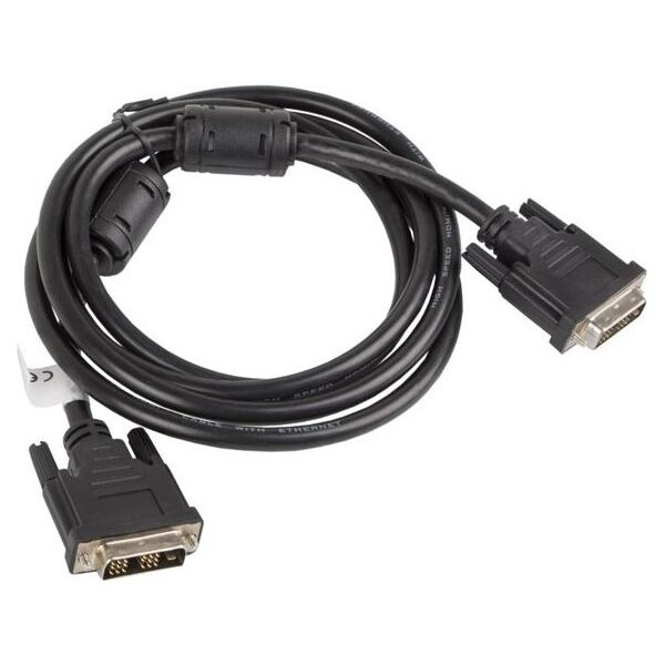 Kabel Lanberg DVI-D - DVI-D 1.8m czarny (CA-DVIS-10CC-0018-BK)