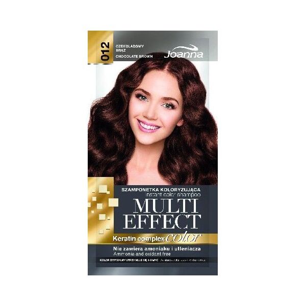 Joanna Multi Effect Color Keratin Complex Szamponetka 12 Czekoladowy Brąz 35 g