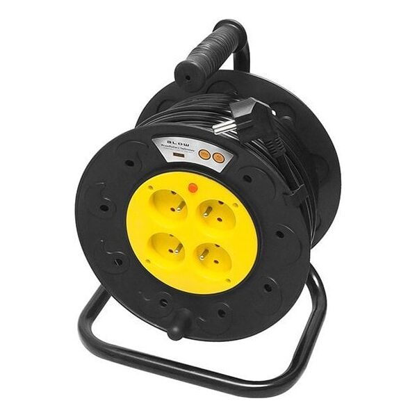 Blow 98-701# Przedłużacz sieciowy pr-61 4-gniazda z uziemieniem 50m bęben pcv 3x2,5mm