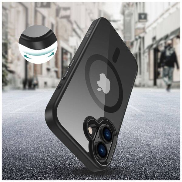 Case IPHONE 16 Tech-Protect Magmat MagSafe Clear black 5906302311125