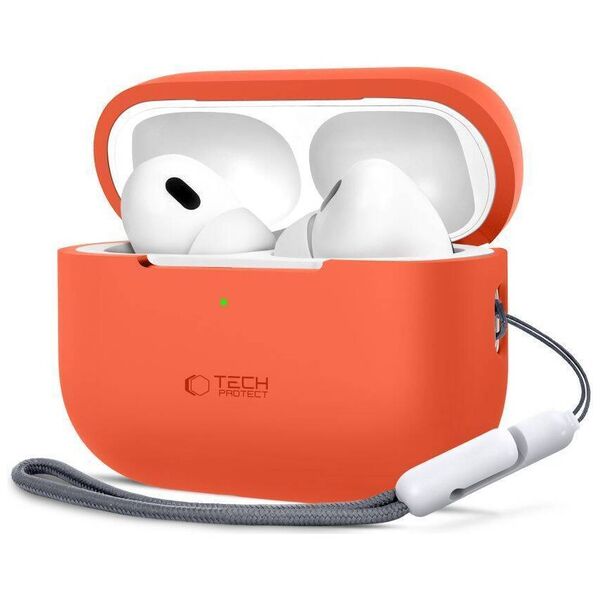 Case APPLE AIRPODS PRO 1 / 2 Tech-Protect Silicone Neon orange 5906302313716