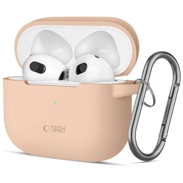 Case APPLE AIRPODS 3 Tech-Protect Silicone Caffe Latte creamy 5906302375066