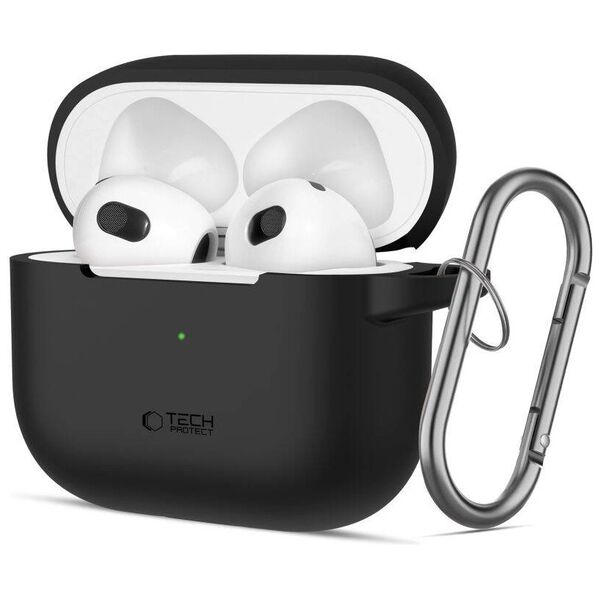 Case APPLE AIRPODS 3 Tech-Protect Silicone black 5906302375073