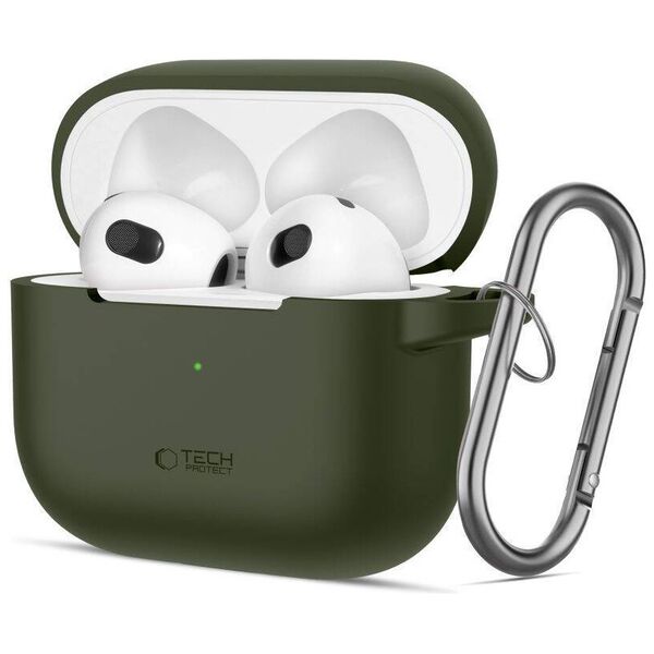 Case APPLE AIRPODS 3 Tech-Protect Silicone Olive green 5906302375110