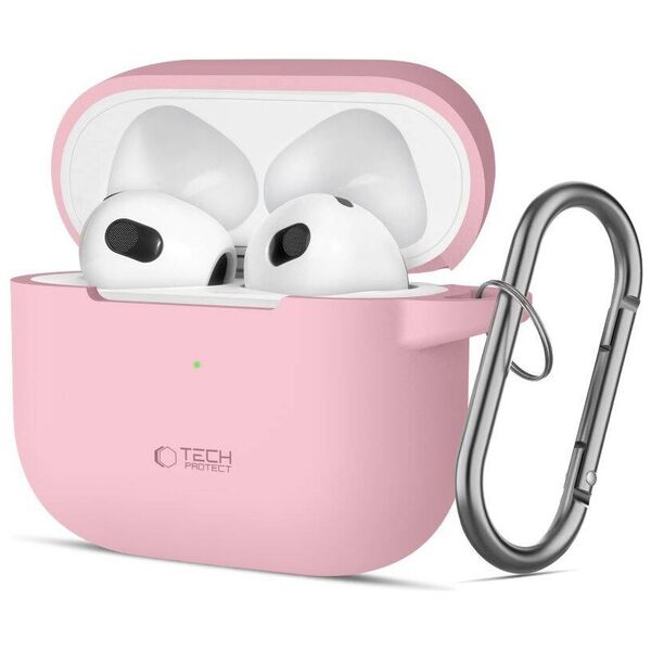 Case APPLE AIRPODS 3 Tech-Protect Silicone Dusty pink 5906302375127