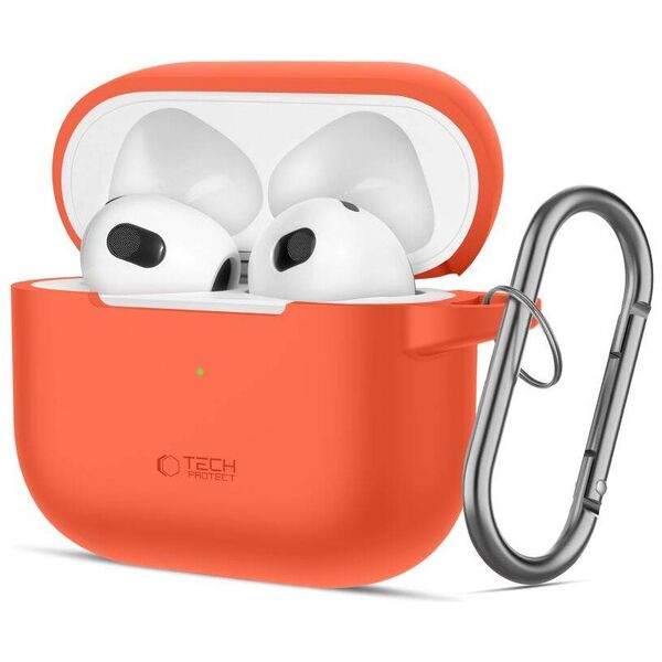 Case APPLE AIRPODS 3 Tech-Protect Silicone Neon orange 5906302375134