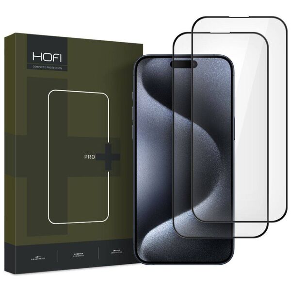 Tempered Glass IPHONE 16 PRO MAX HOFI Glass Pro+ 2-pack black 5906302310852