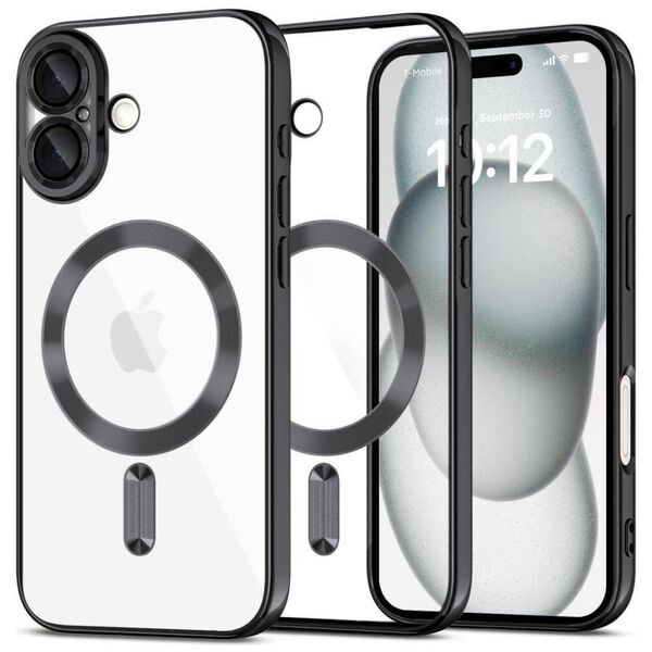 Case IPHONE 16 Tech-Protect MagFlex MagSafe Shiny black 5906302311347