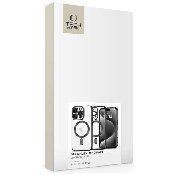 Case IPHONE 16 PRO Tech-Protect MagFlex MagSafe Shiny black 5906302311361