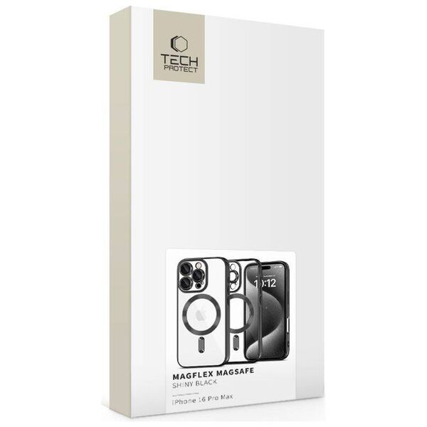 Case IPHONE 16 PRO MAX Tech-Protect MagFlex MagSafe Shiny black 5906302311378