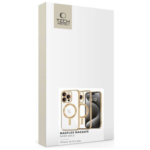 Case IPHONE 16 PRO MAX Tech-Protect MagFlex MagSafe Shiny gold 5906302311415