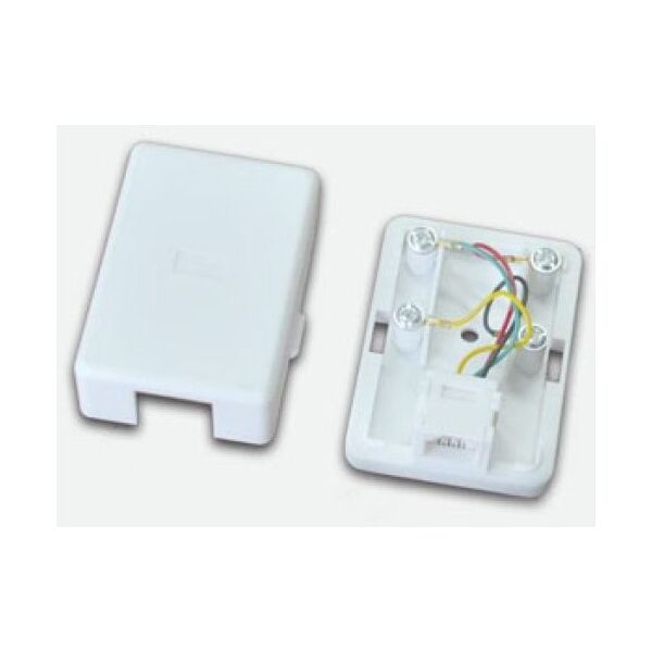 Alantec Gniazdo telefoniczne natynkowe 1xRJ11 (6P4C) - GN009