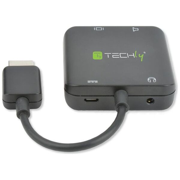 Techly Extractor separator toru audio z HDMI, Jack 3,5mm S/PDIF Toslink (026500)