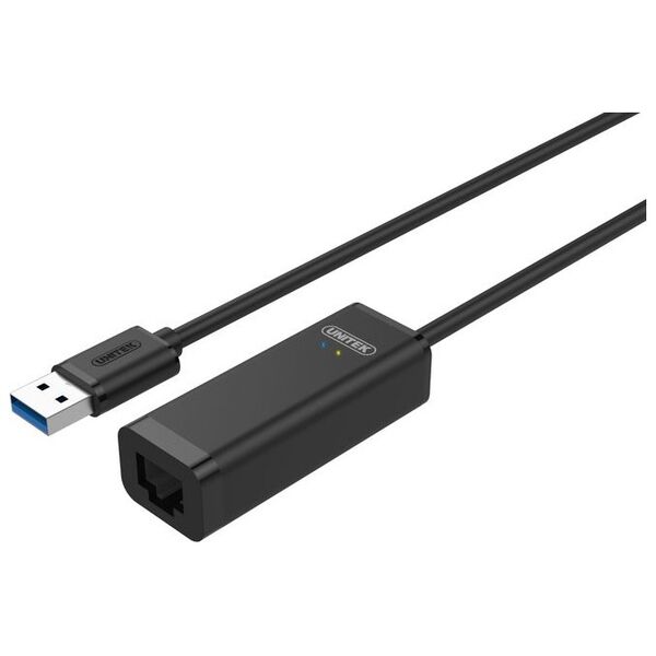 Karta sieciowa Unitek USB - RJ-45 (wtyk-gniazdo) Czarny (Y-1468)