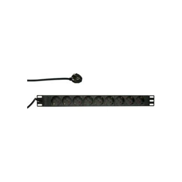 LogiLink Listwa zasilająca PDU 19" 1U 9x Schuko CEE 7/3 (PDU9C03)