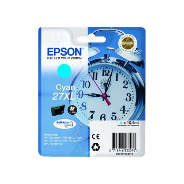 Tusz Epson T2712 Cyan XL DURABrite C13T27124010