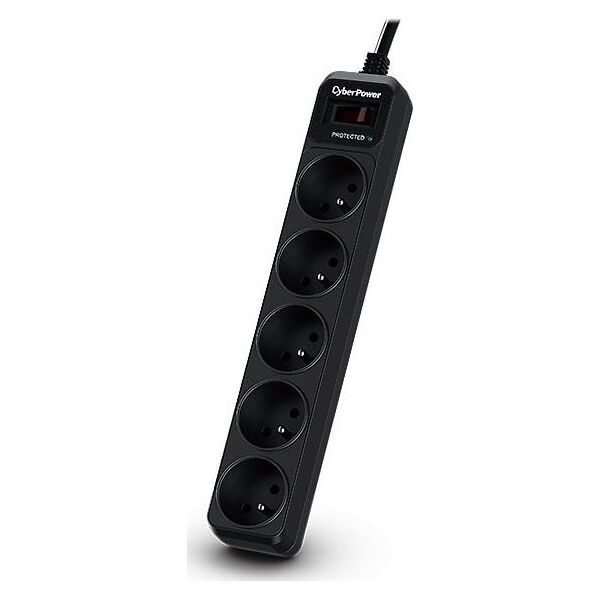 Listwa zasilająca CyberPower przeciwprzepięciowa 5 gniazd 1.8 m czarna (B0520SC0-FR)