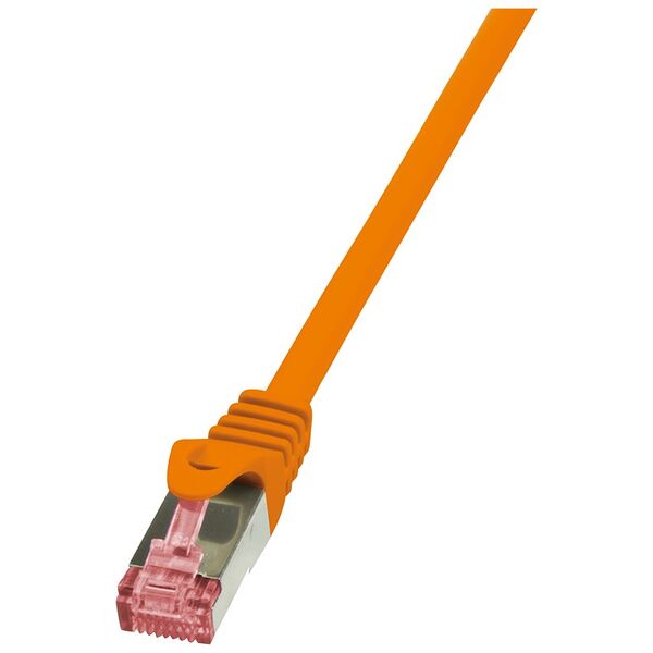 LogiLink Patchcord CAT6, S/FTP, PIMF, 0.25m, pomarańczowy (CQ2018S)