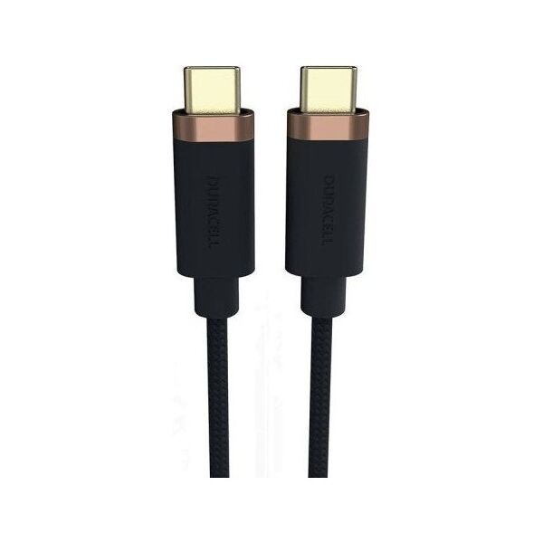 Kabel USB Duracell USB-C - USB-C 1 m Czarny (USB7030A)