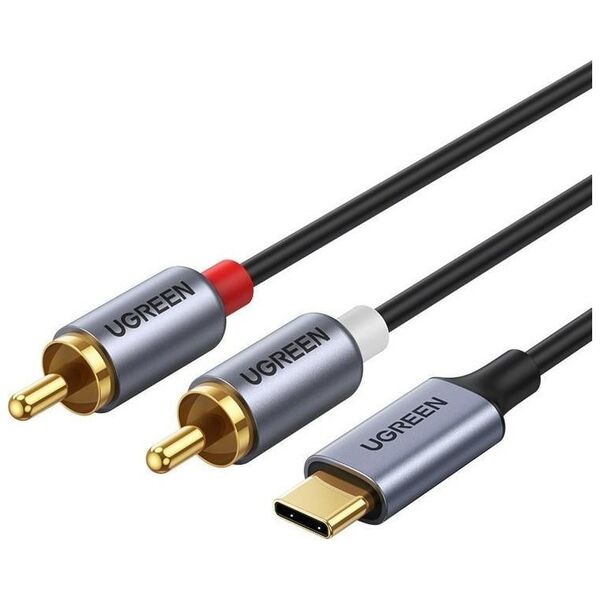 Kabel USB Ugreen USB-C - RCA 1.5 m Szary (UGR1184BLK)