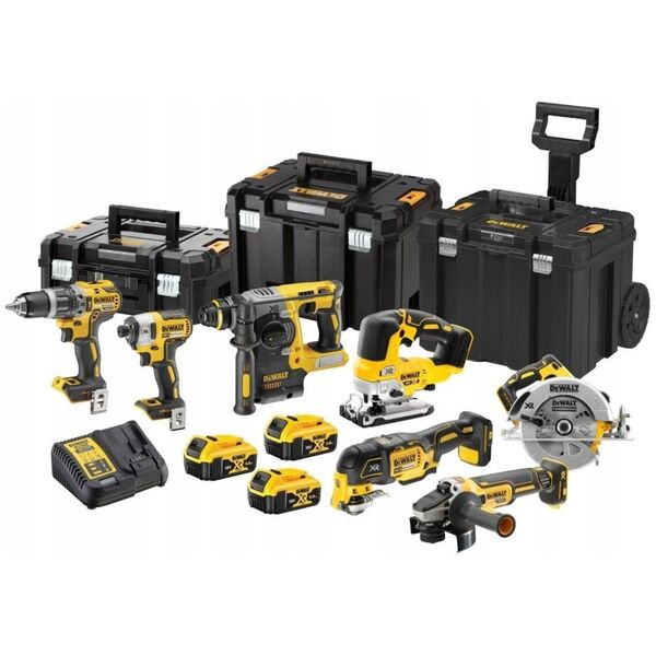 Zestaw elektronarzędzi Dewalt zestaw 18v dcd796,dcf887,dcs570,dcs355,dcs334,dch273,dcg405