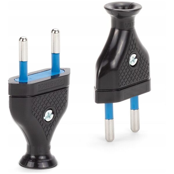 Montis Wtyczka rozbieralna płaska WT-1 2,5A/250V Montis MT121-C czarna