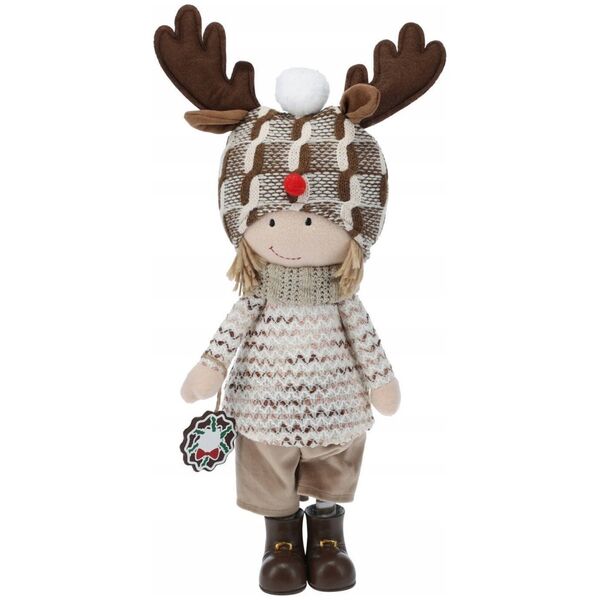 Dekoracja świąteczna Home Styling Collection Pluszowa dekoracja świąteczna, 47 cm