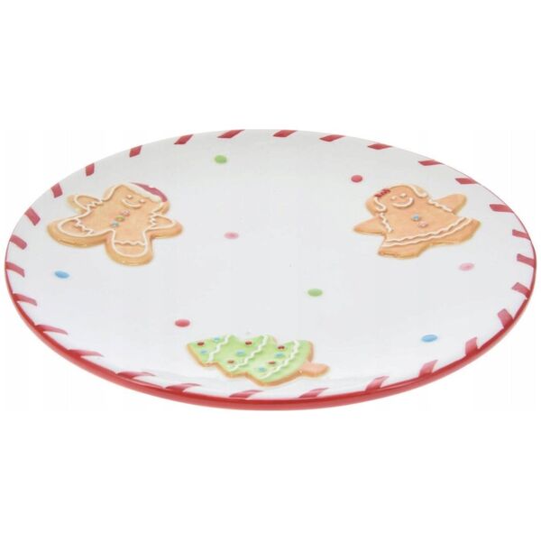Home Styling Collection Świąteczny talerz, 24 cm, GINGERBREAD