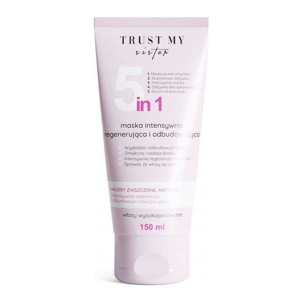 Trust TRUST MY SISTER_Maska 5w1 regenerująca do włosów wysokoporowatych 150ml