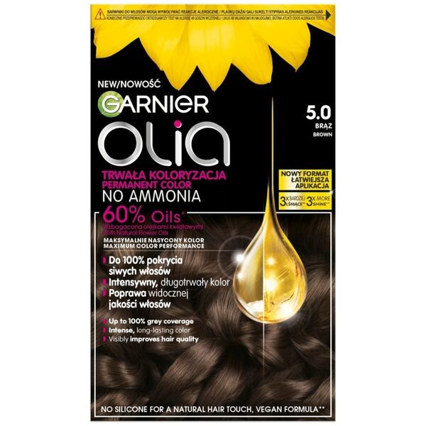 Alkotest GARNIER_Olia farba do włosów 5.0 Brown