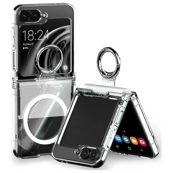 Mercury Mercury etui MagSafe Pro Ring Flip6 F741 przezroczyste/clear